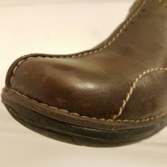 CLARKS 10 M US Women Dark Brown Leather Slip-ons - Picture 6 of 8